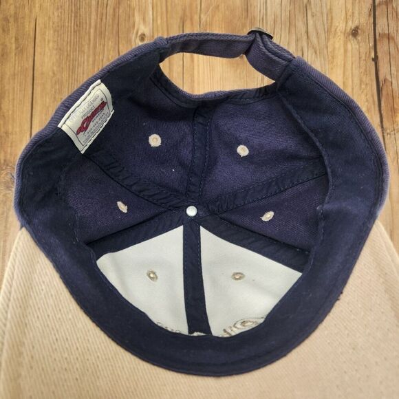 VINTAGE Cheers Boston Hat Cap Strap Back Blue Canvas TV Show Classic 90s Sitcom - Picture 9 of 10